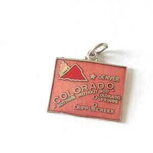 Colorado Enameled Charm, Deadstock Vintage Japan